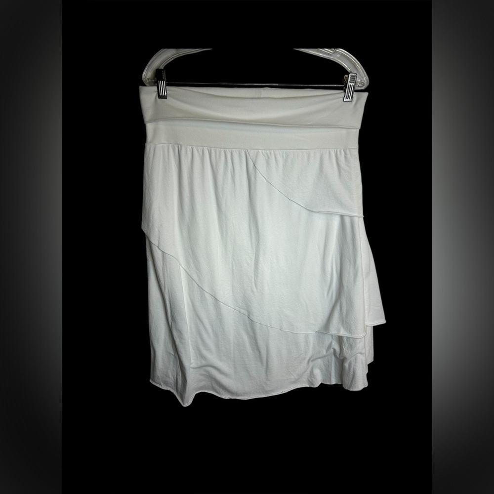 Earth Creations 100% Organic Cotton Leyered Skirt Knee L pull on minimalist